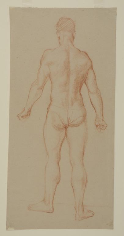 Life Study of Back of Standing Male card
