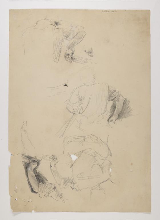 Male Studies (Study for Boulter's Lock) card