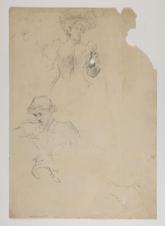 Studies of Woman and Girl (Study for Boulter's Lock) card
