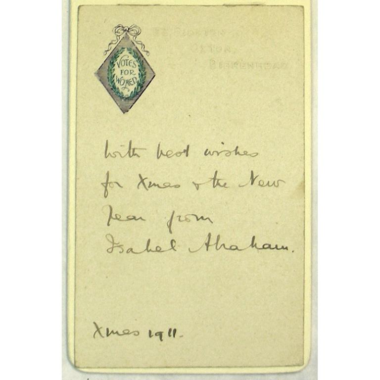 'Votes for Women' Christmas Wishes card