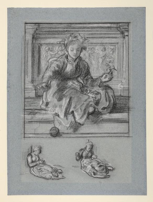 Study for Weaving the Wreath card