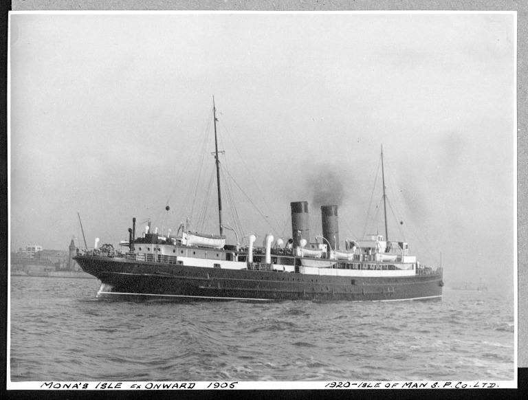 Photograph of Mona's Isle (ex Onwards), Isle of Man Steam Packet Company card