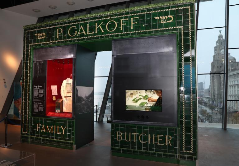 Galkoff's Kosher butcher's shop facade card