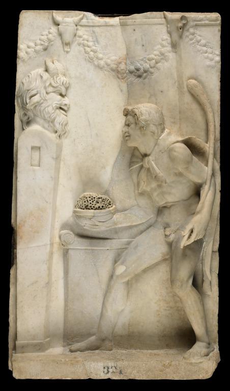 Relief of a Satyr before a Herm card