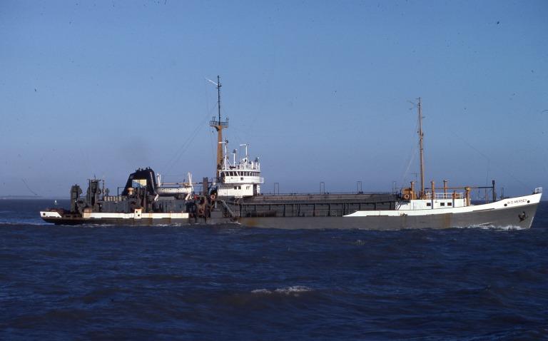 Photograph of the trailing suction hopper dredger W.D. Mersey, Westminster Dredging Co. Ltd. card