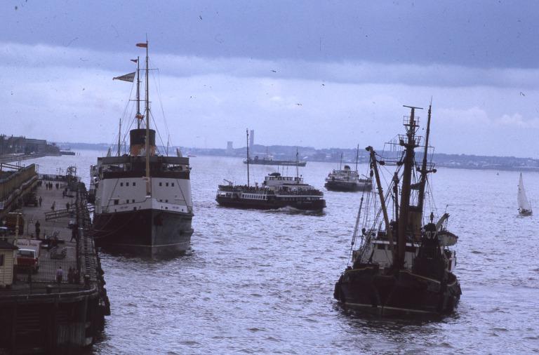 Photograph of ships off the Liverpool Landing Stage | National Museums ...