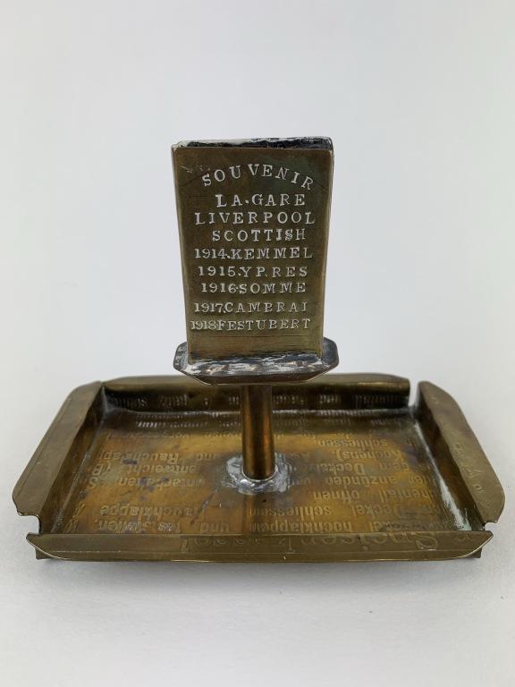 Trench Art; Matchbox holder card