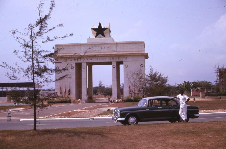 Photograph of the Black Star Gate, Black Star Square (Independence Square), Accra, Ghana card