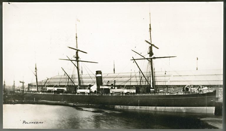 Photograph of Polynesian, Allan Line card