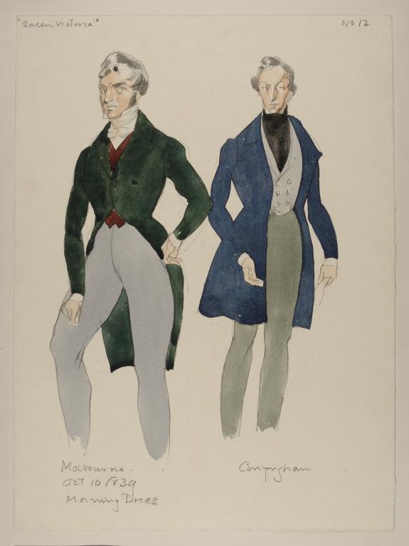 Lord Melbourne and Cunningham (Costume Designs for 'Queen Victoria') card