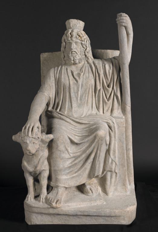 Statue of Serapis with Cerberus | National Museums Liverpool