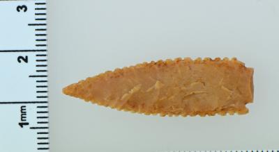 Pre-dynastic Flint fish tale tanged knife, my photo, Petrie Museum