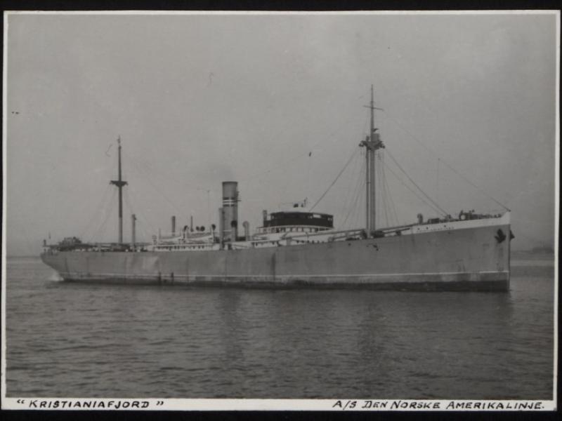 Photograph of Kristianiafjord (r/n Aghios Stefanos), Norwegian American ...