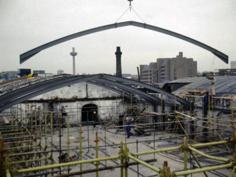 Photograph of renovation of Albert Dock, Liverpool, Block D, later ...