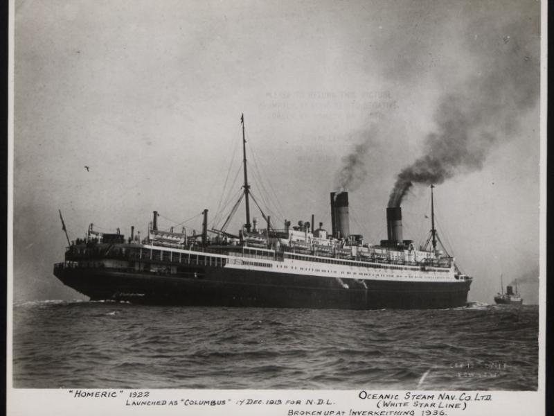 Photograph Of Homeric, White Star Line 