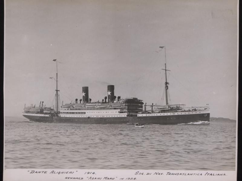 Photograph of Dante Alighieri Asahi Maru 1928 Soc Di Nav