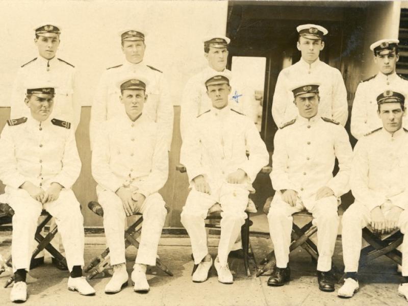 photograph-of-merchant-navy-officers-aboard-unidentified-ship