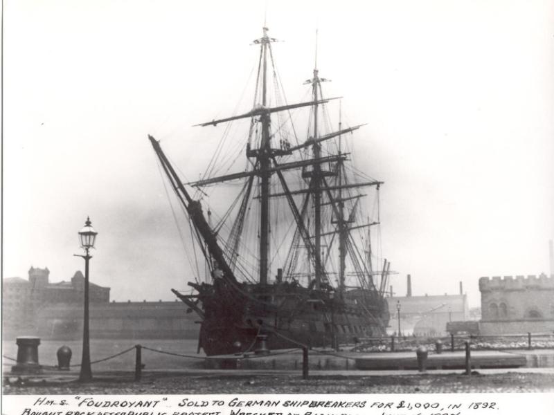 Photograph of HMS Foudroyant, Admiralty | National Museums Liverpool