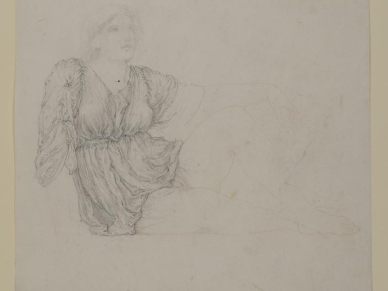 Study of a Draped Female Figure (Reclining) | National Museums Liverpool