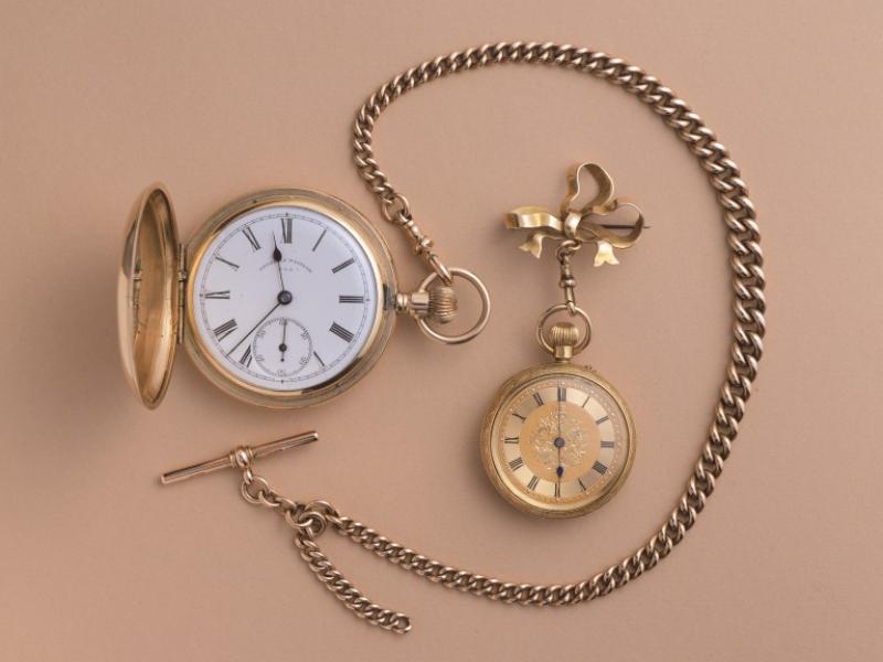 Man's Gold Pocket Watch And Chain Belonging To Titanic Steward Thomas ...