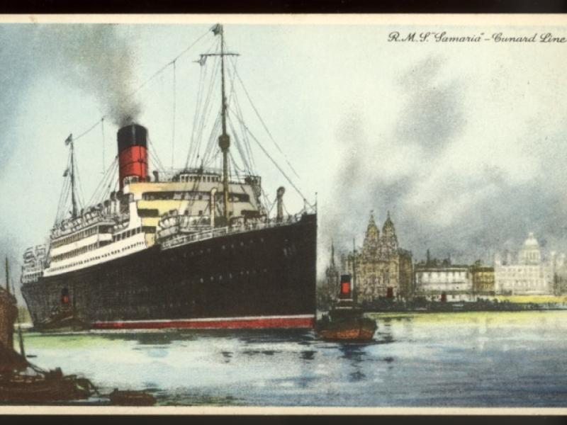 Postcard Of SS Samaria Cunard Line National Museums Liverpool